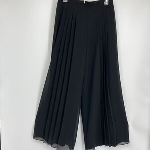 NWT J.R.Nites by Caliendo Pleated Wide Leg Black Pants Size 8